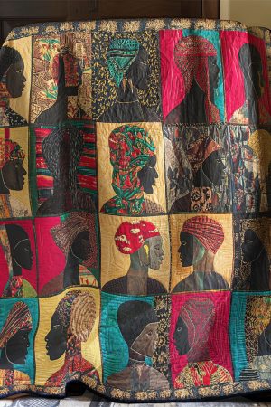 African Queens Of The Sun Quilt Blanket African American Gifts For Her