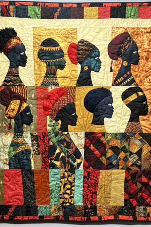 African Spirit Of The Sahara Quilt Blanket African American Best Gifts For Women