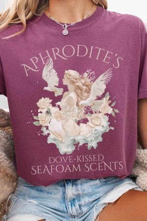 Aphrodite'S Dove-Kissed Seafoam Scents T-Shirt Gift For Girl