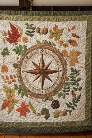 Autumn Compass Quilt Blanket Best Presents For Girlfriend