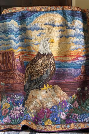 Bald Eagle Into The Wild Quilt Blanket Gift For Women