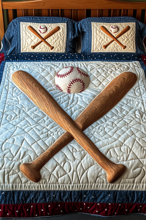 Baseball Lover Quilt Bedding Set Dugout Comfort Perfect Gift For Sports And Baseball Fans