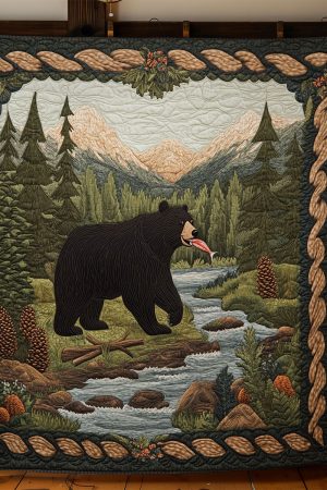 Bear Hunt Fish Quilt Blanket Gift Ideas For Bear Lovers