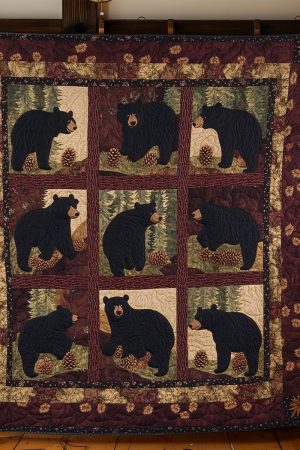 Bear Tracks Quilt Blanket Bear Theme Gifts