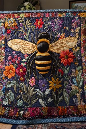 Bee In Flower Quilt Blanket Bee Inspired Gifts