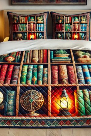 Book Lover Quilt Bedding Set Ultimate Gift For Avid Readers And Literature Fans