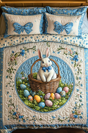 Bunny Lover Quilt Bedding Set Easter Bunny Unique Easter Gifts