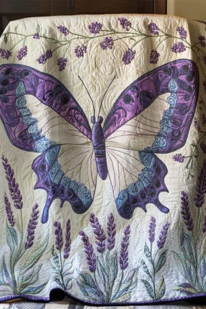 Butterfly Dancing In Lilac Sky Quilt Blanket Awesome Butterfly Lover Gift Ideas