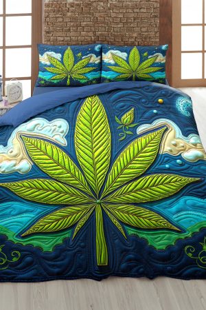 Cannabis Quilt Bedding Set Gift Ideas