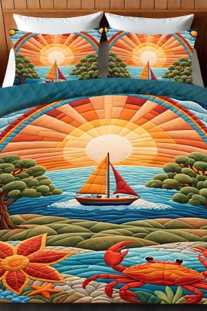 Coastal Scenery Quilt Bedding Set Cool Best Gift Ideas