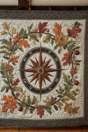 Compass Leaves Quilt Blanket Best Presents For Girlfriend