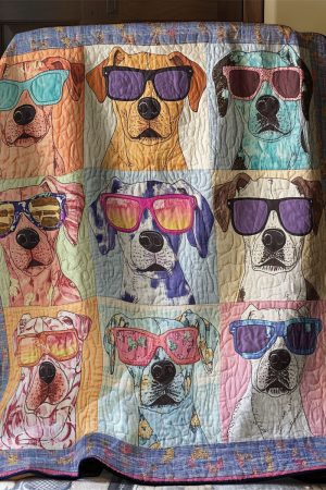 Cool Dog Gang Quilt Blanket Cool Gifts For Dog Lovers