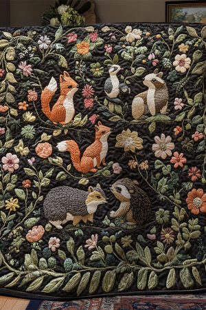 Critter Garden Quilt Blanket Cute Gifts For Girlfriend
