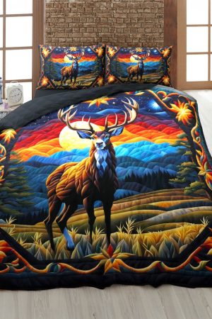 Deer Lover Quilt Bedding Set Best Gift Ideas