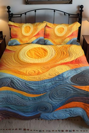 Delightful Sunshine Horizon Quilt Bedding Set Best Gift Ideas