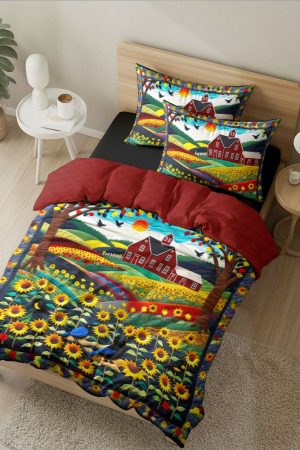 Farm Lover Quilt Bedding Set Perfect Gift For Farmers And Country Life Enthusiasts