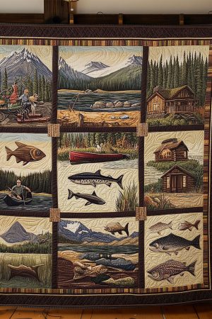 Fishing Spot Quilt Blanket Unique Fishing Gifts