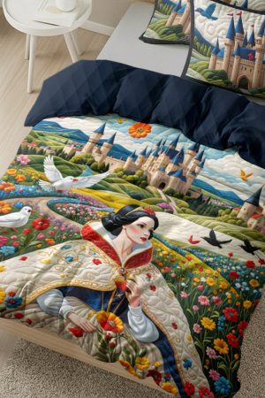 Floral Princess Quilt Bedding Set Gifts For Ladies