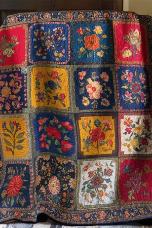 Floral Tapestry Quilt Blanket Best Presents For Girlfriend