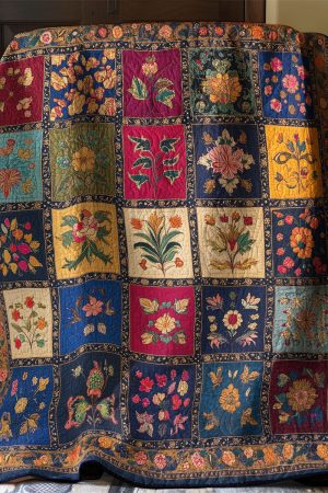 Floral Tapestry Quilt Blanket Cute Blankets For Girlfriend