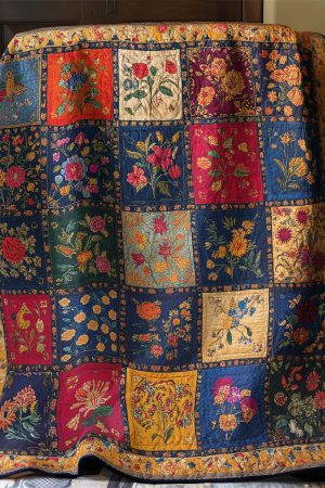 Floral Tapestry Quilt Blanket Idea Gift For Her