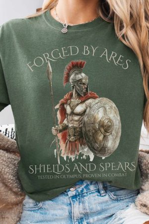 Forged By Ares Shields And Spears T-Shirt Best Gift For Girl