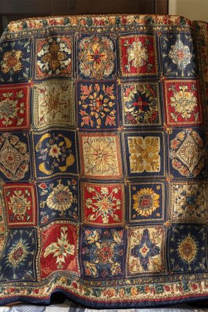 Golden Era Mosaic Quilt Blanket Cute Presents For Girlfriend