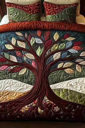 Graceful Tree Of Life Quilt Bedding Set Best Gift Ideas