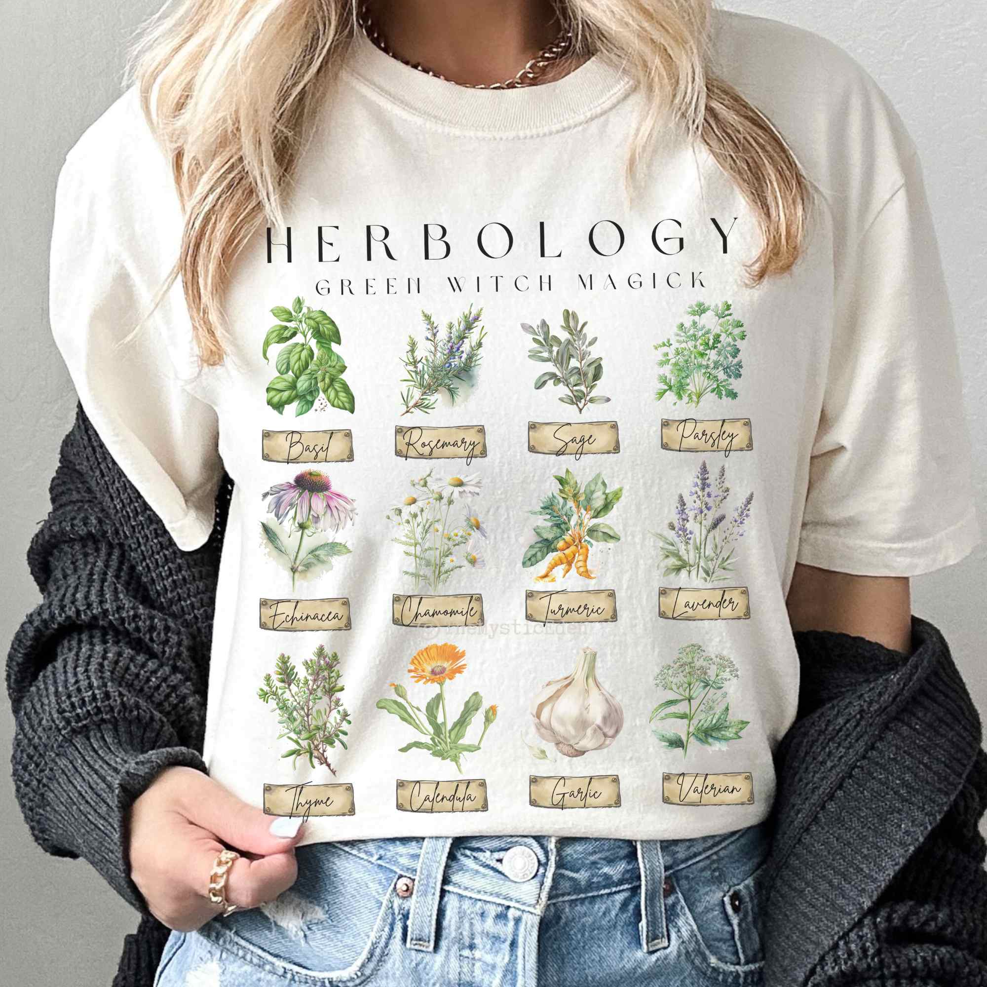 Green Witch Herbology T-Shirt Best Gift For Girl