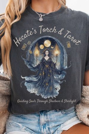 Hecate'S Torch And Tarot Goddess T-Shirt Gift For Women
