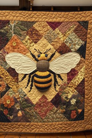 Honey Bee Patch Quilt Blanket Present Ideas For Bee Lovers