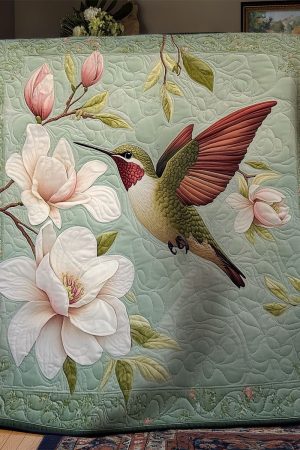 Hummingbird Quilt Blanket Hummingbird Feeder Gift
