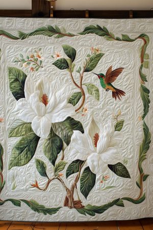 Magnolia Whispers Quilt Blanket Gift For Her