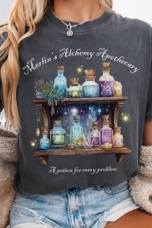 Merlin'S Alchemy Apothecary T-Shirt Perfect Gift For Girlfriend