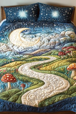 Mushroom Lovers Quilt Bedding Set Special Line Gift For Her
