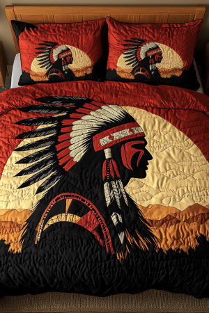 Native American Quilt Bedding Set Heritage Glory Best Gift For Tribal Culture Lovers