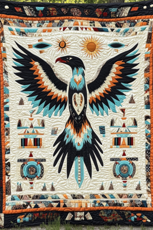 Native American Spirit Of The Thunderbird Quilt Blanket Native American Made Gifts