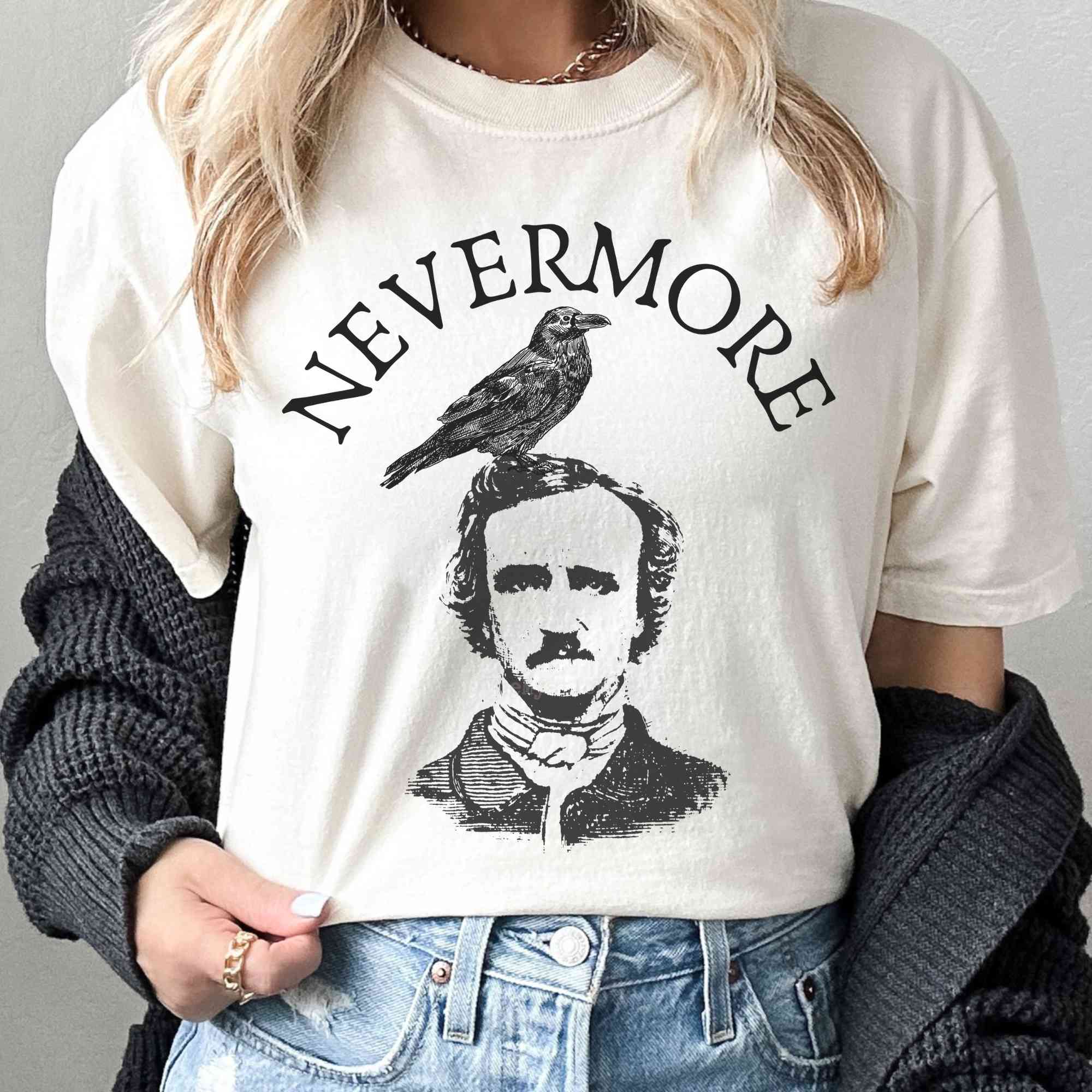 Nevermore Edgar Allan Poe T-Shirt Gift For Women