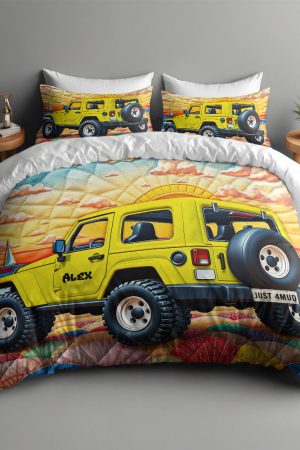 Off Road Lovers Quilt Bedding Set Cool Gift Ideas For Road Lovers