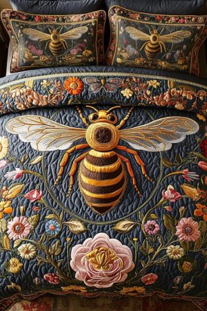 Personalized Bee Lovers Quilt Bedding Set Best Gift Ideas