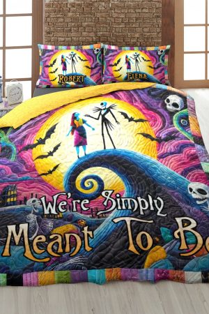 Personalized Horror Couple Quilt Bedding Set Anniversary Gifts For Couples