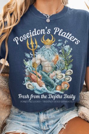Poseidon'S Platters Fresh From The Depths Daily T-Shirt Gift For Girl
