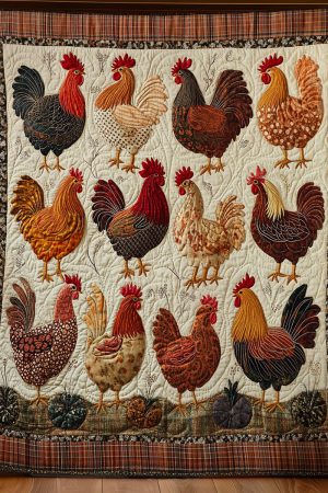 Pride Of Rooster Quilt Blanket Best Presents For Girlfriend