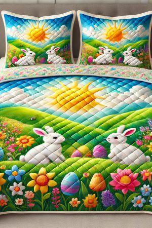 Rabbit Quilt Bedding Set Special Line Easter Present Ideas