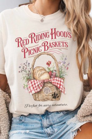 Red Riding Hood'S Picnic Baskets T-Shirt Best Gift For Girl