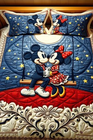 Romantic Couple Quilt Bedding Set Special Line Gifts For Couples Who Have Everything