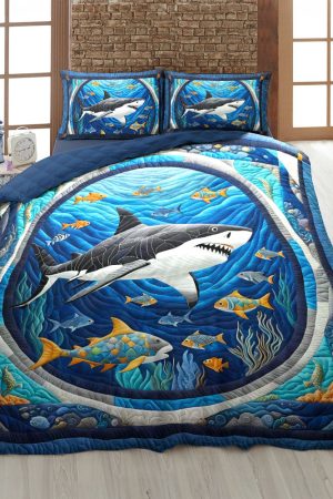 Shark Quilt Bedding Set Best Gift Ideas