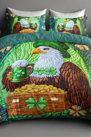 St. Patrick's Day Lovers Quilt Bedding Set Special Line Gifts For St. Patrick's Day Lovers