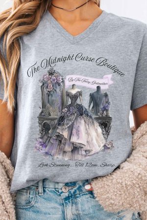 The Midnight Curse Boutique Fairytale V-Neck T-Shirt Perfect Gift For Girlfriend