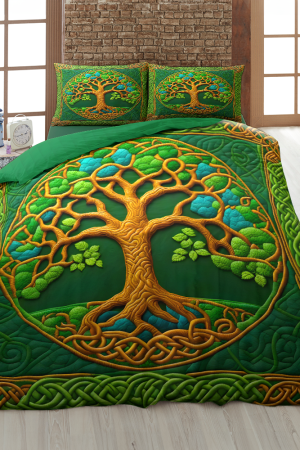 Tree Of Life Celtic Quilt Bedding Set Unique Gift Ideas